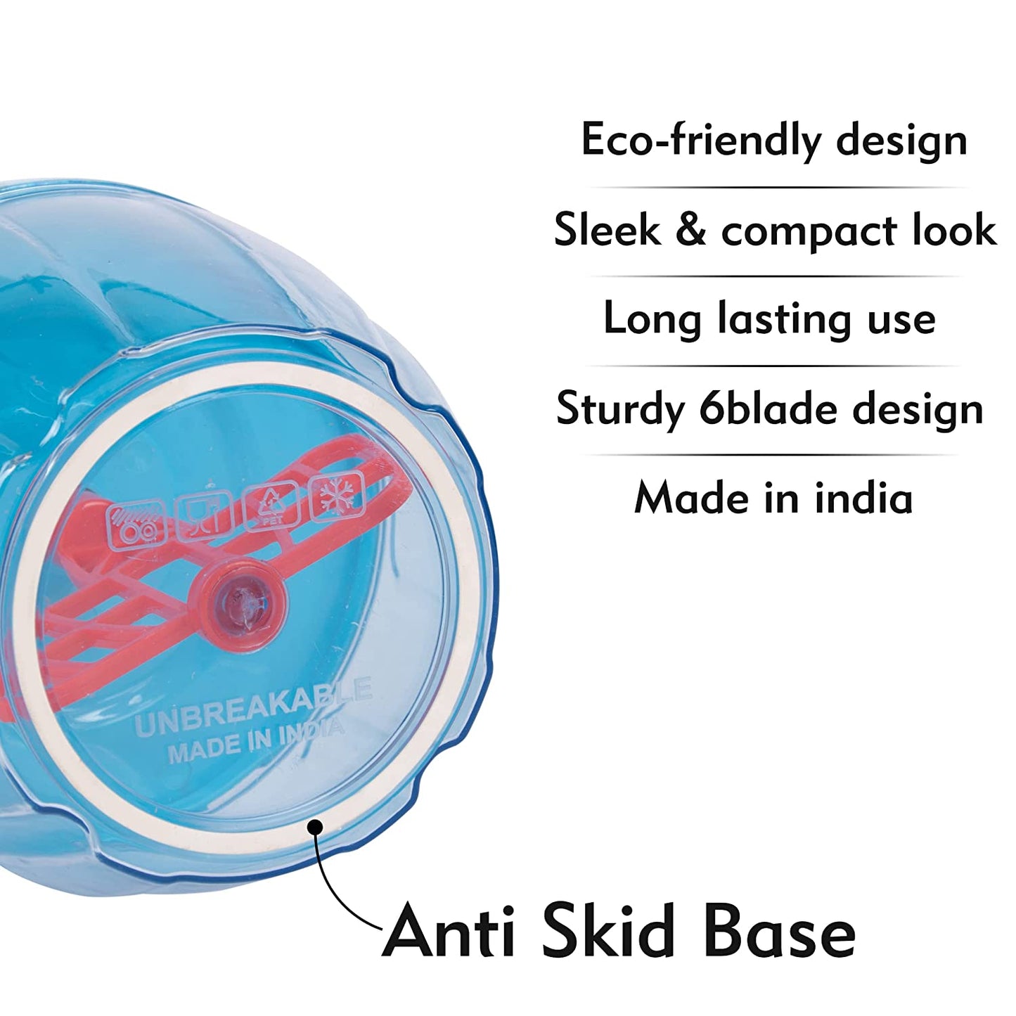 Manual Chopper Stainless Steel Blade | 1000 ML Capacity | Pack of 1 - Homeproindia.com