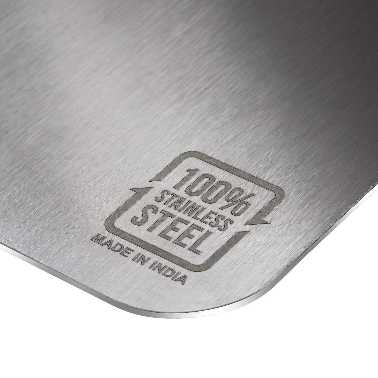 Stainless Steel Designer Chopping Board for Kitchen Silver - Homeproindia.com