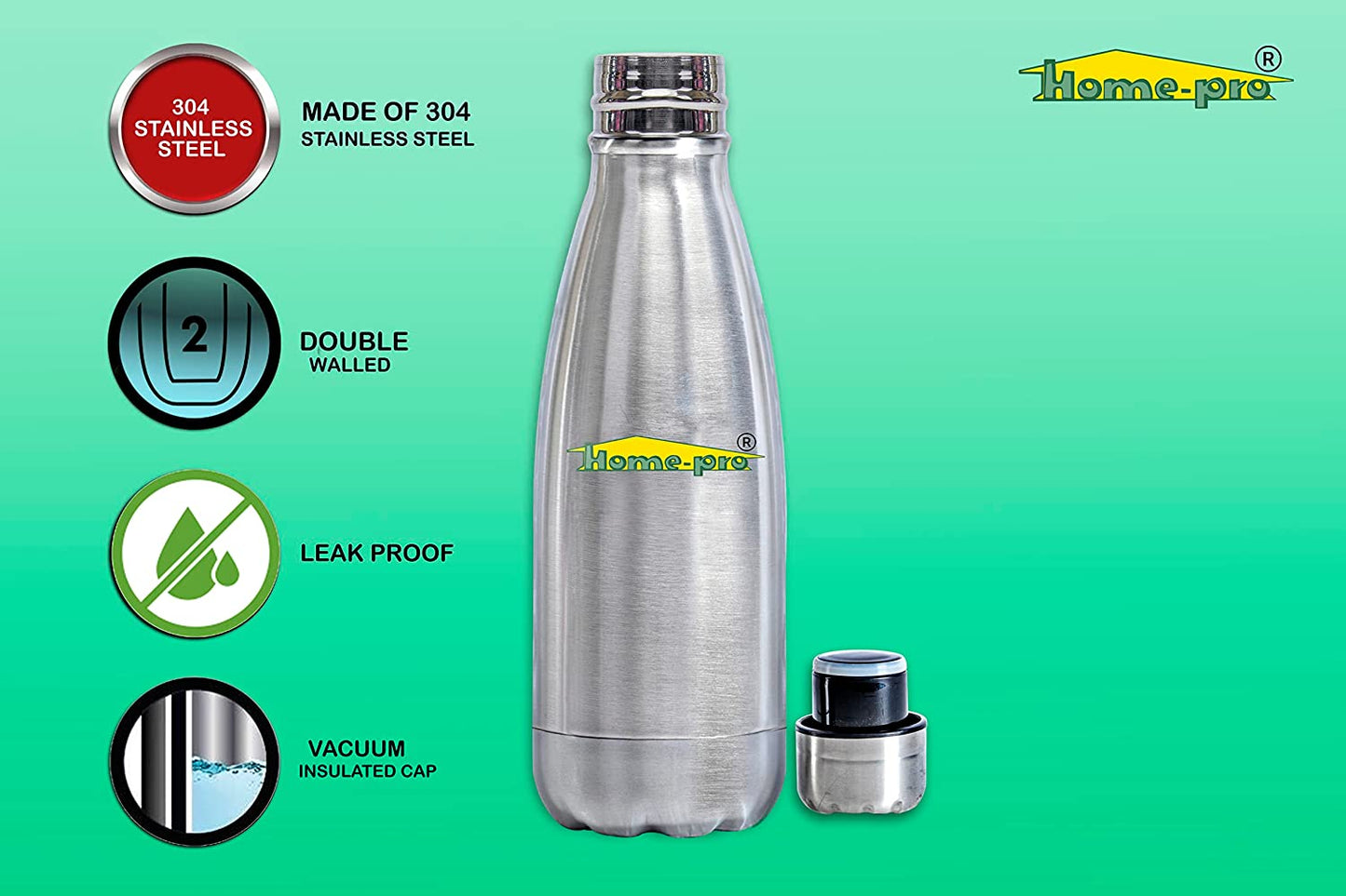 Stainless Steel Thermosteel Vacuum Bottle (350 ML) - Homeproindia.com