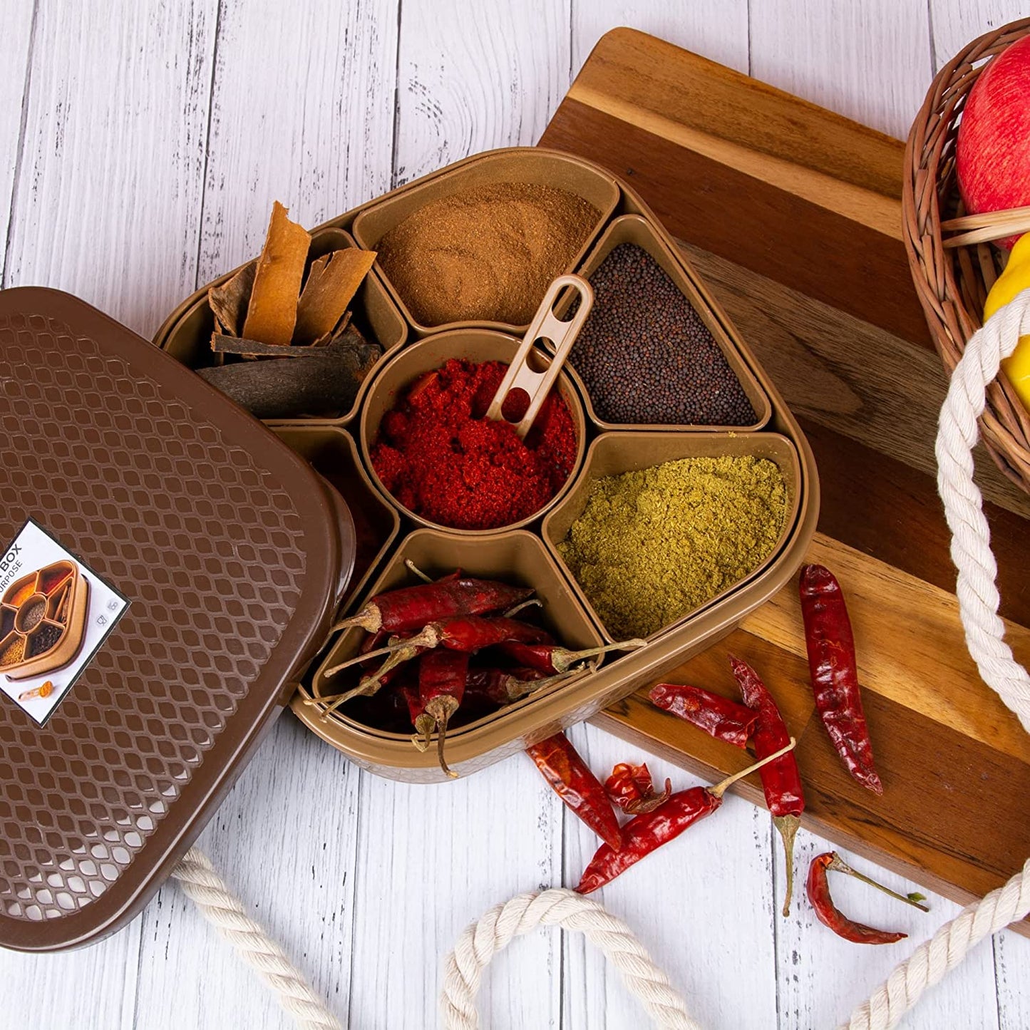 Plastic Masala Dabba Mutipurpose Container - Homeproindia.com