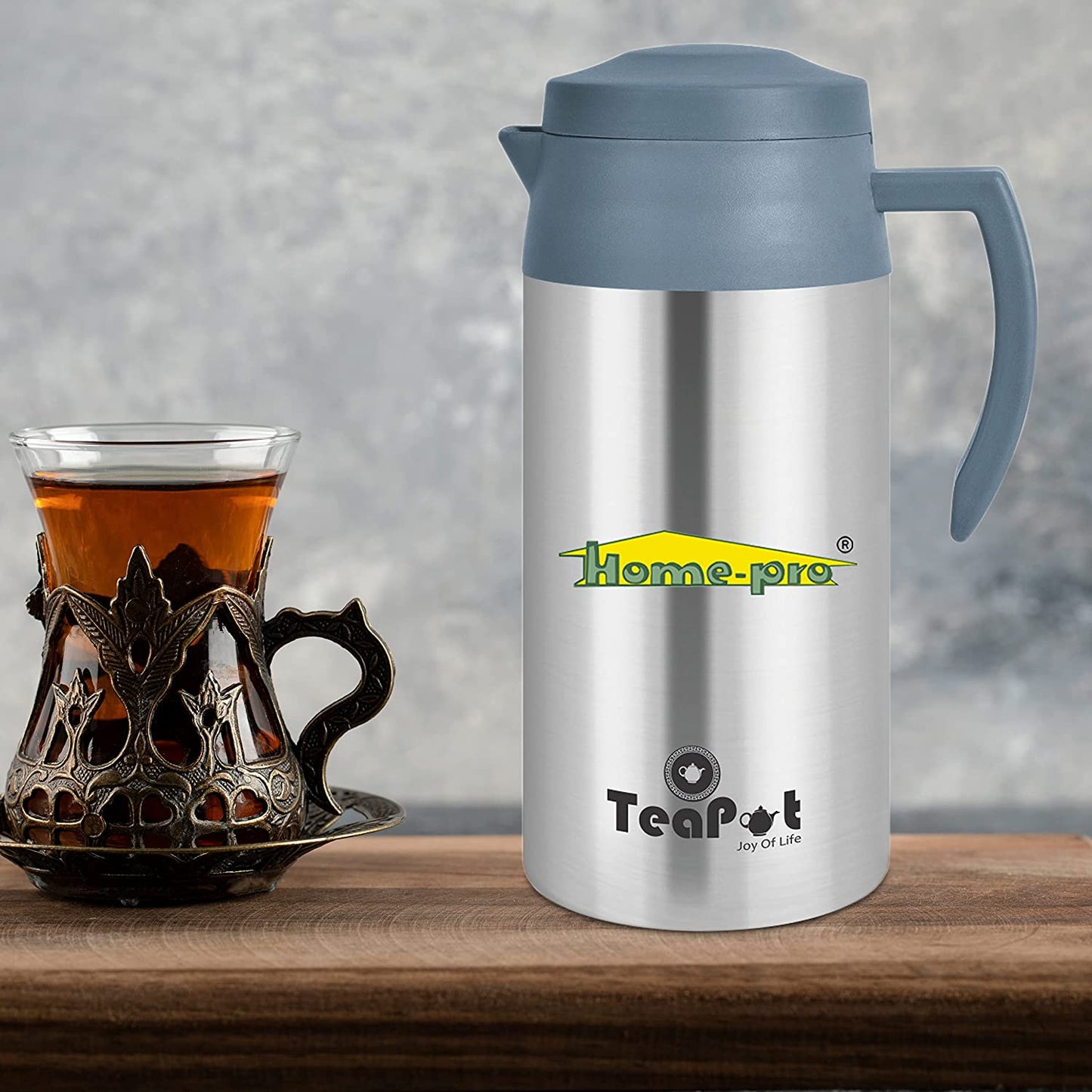 Tea Pot | Vacuum Insulated Pot | Stainless Steel | Leak Proof | Ideal for Hot & Cold Both uses - Homeproindia.com