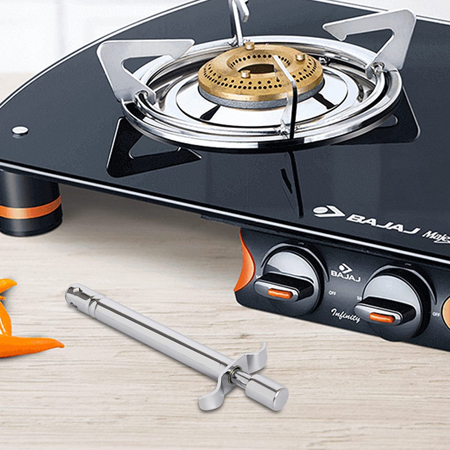 Gas Lighter Stainless Steel Silver - Homeproindia.com