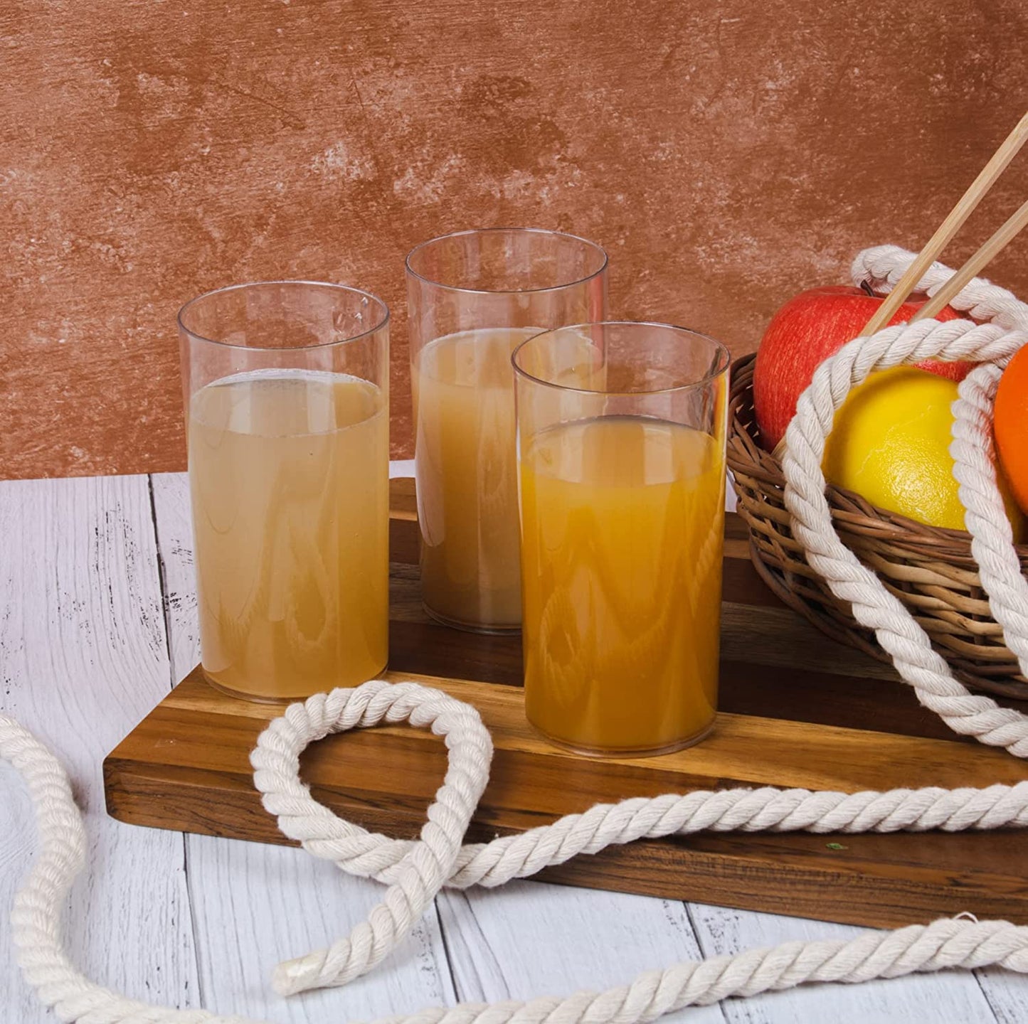 Transparent Plastic Glass Set Set of 6 - Homeproindia.com