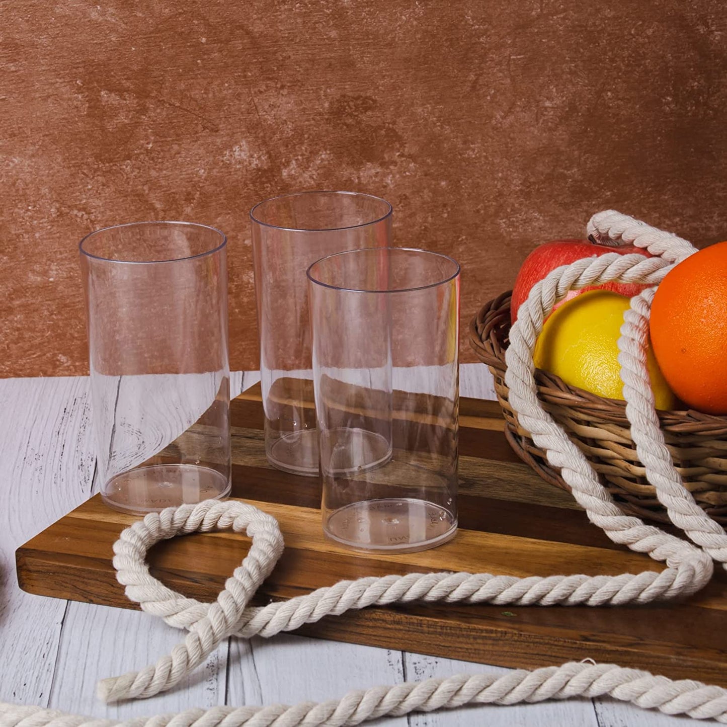 Transparent Plastic Glass Set Set of 6 - Homeproindia.com