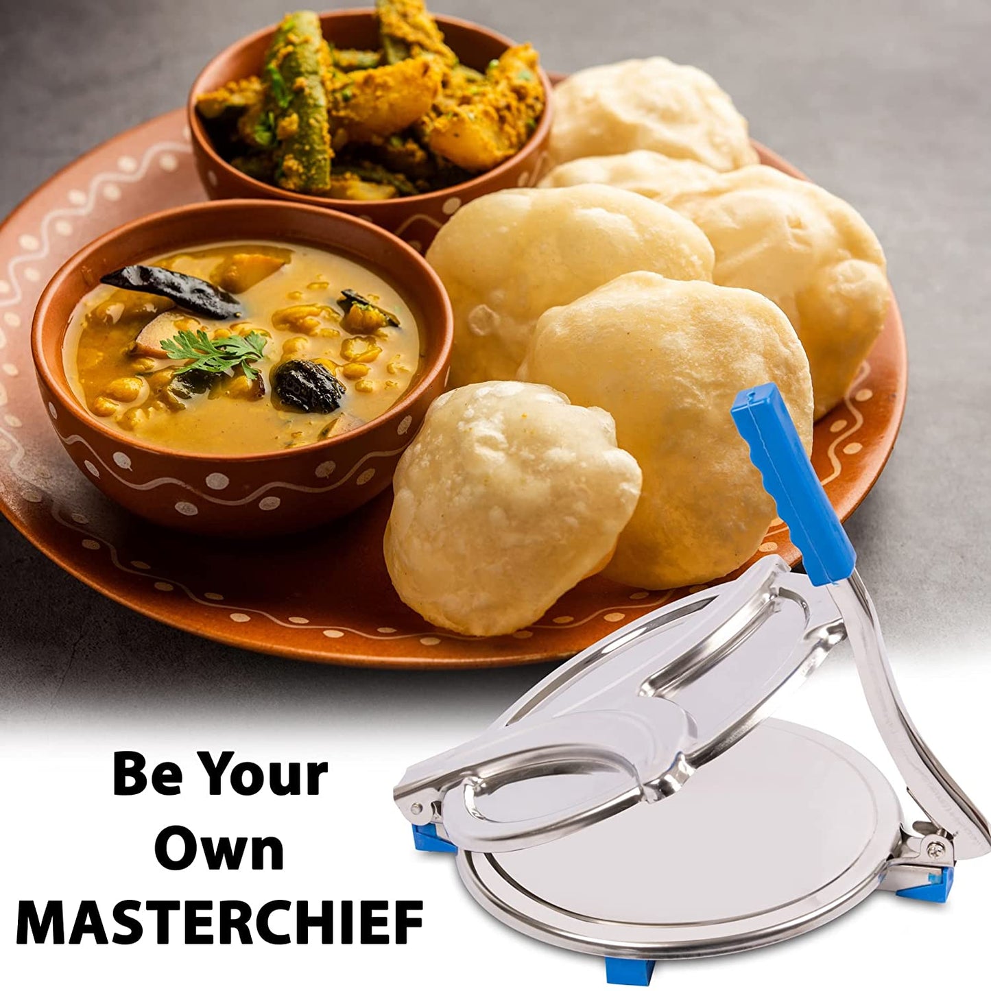 Puri Maker Stainless Steel 8 Inch - Homeproindia.com