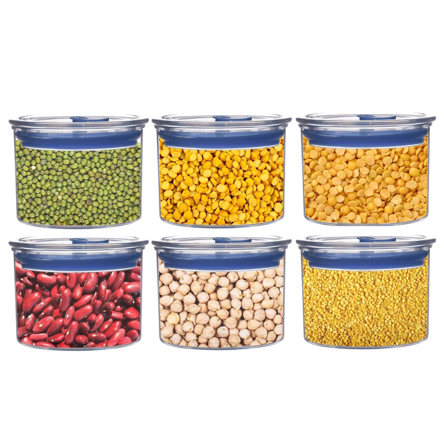 Orio Airtight Transparent Plastic Storage Container Square Blue 500ML - Homeproindia.com