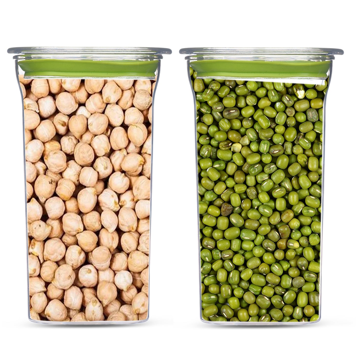 Fabio Airtight Transparent Plastic Storage Container Square Blue 1100ML - Homeproindia.com