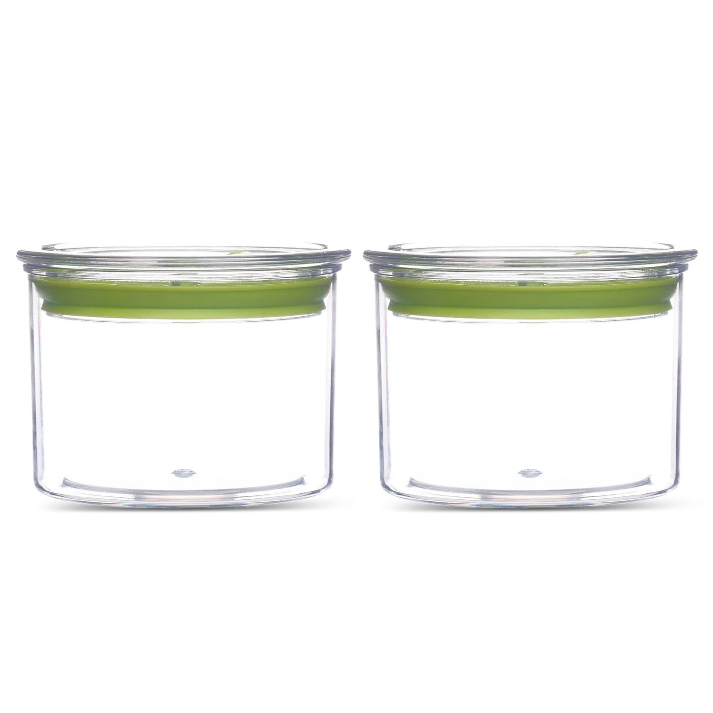 Orio Airtight Transparent Plastic Storage Container Square Green 500ML - Homeproindia.com