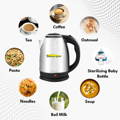 Home-pro Stainless Steel Electric Kettle 1500W With Fast Boiling & Heating 1.8L Electric Kettle  (1.8 L, Silver)