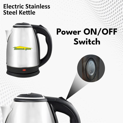 Home-pro Stainless Steel Electric Kettle 1500W With Fast Boiling & Heating 1.8L Electric Kettle  (1.8 L, Silver)