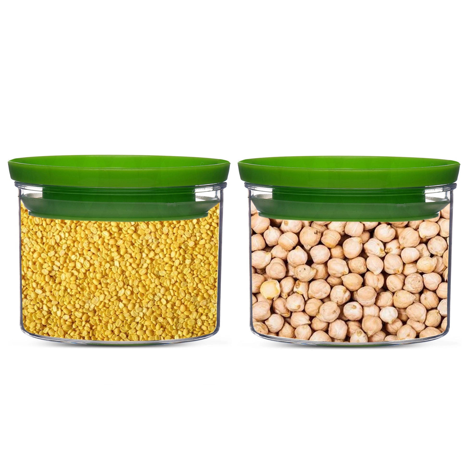 Xecellent Airtight Transparent Plastic Storage Container Green 500ML - Homeproindia.com