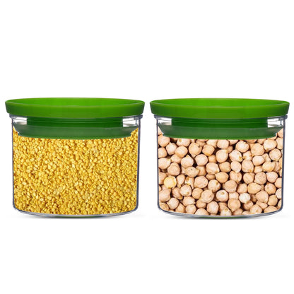 Xecellent Airtight Transparent Plastic Storage Container Green 500ML - Homeproindia.com