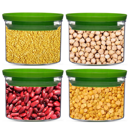 Xecellent Airtight Transparent Plastic Storage Container Green 500ML - Homeproindia.com