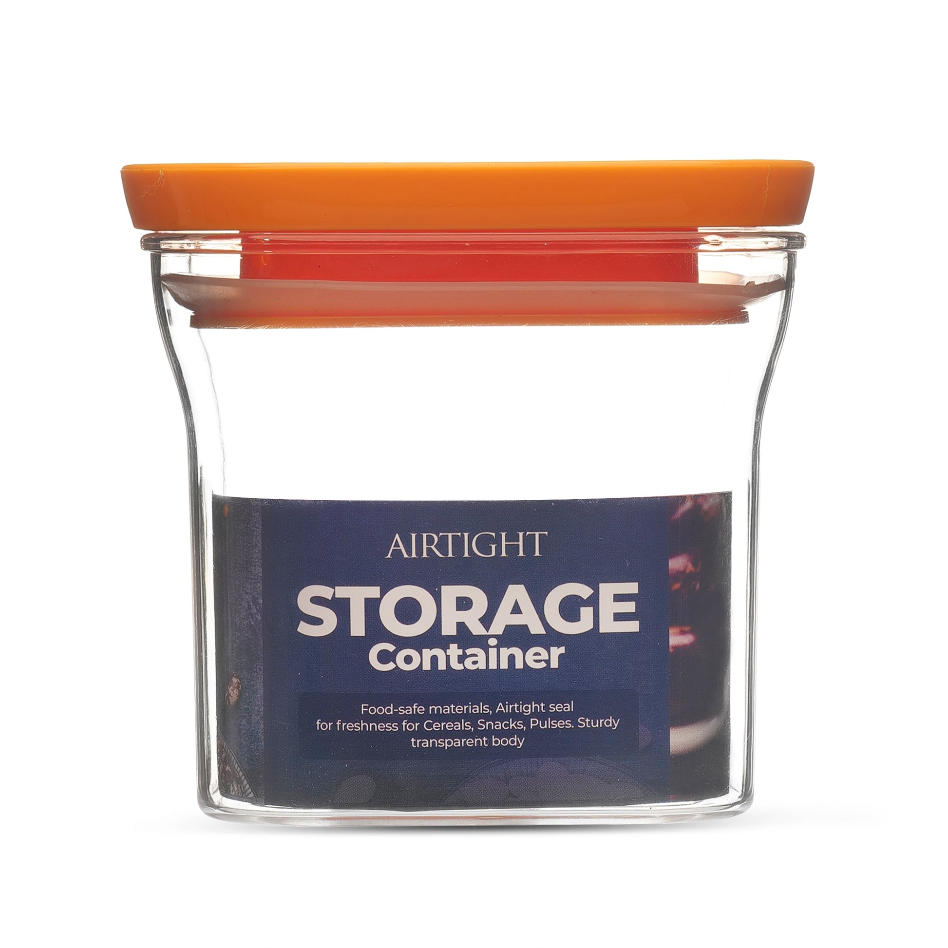 Xecellent Airtight Transparent Plastic Storage Container Orange 500ML - Homeproindia.com