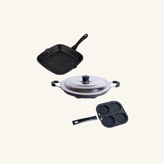 Grill Pan , Uttapam & Black Appam Combo
