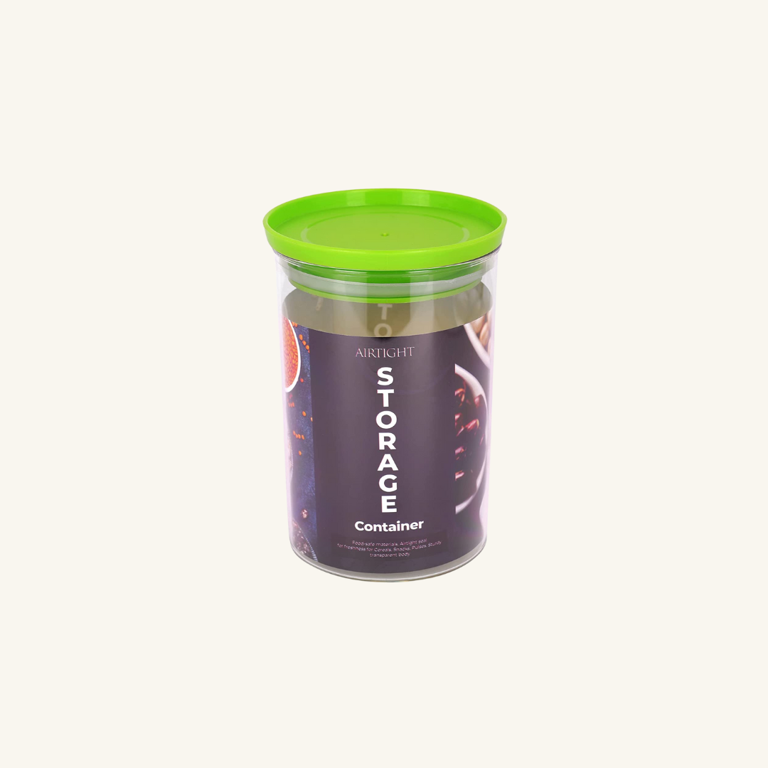 Xecellent  Airtight Transparent Plastic Storage Container Green 900ML