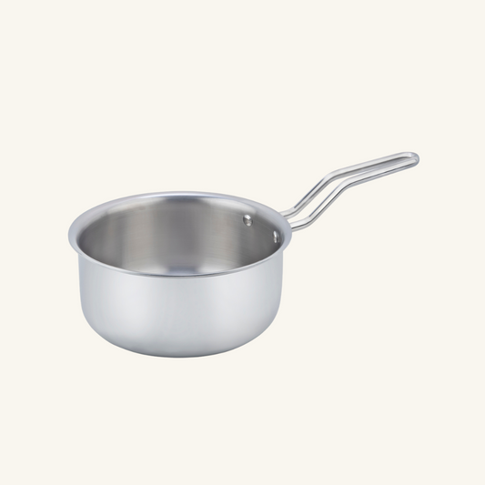 HOME-PRO Triply Stainless Steel Sauce Pan 14cm Diameter Without lid 1.1L Capacity