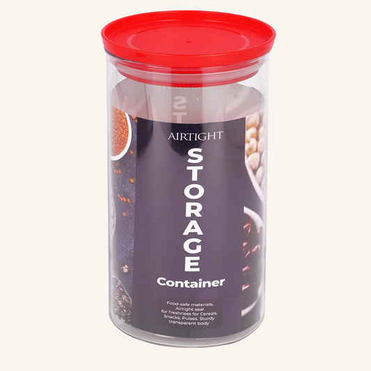 Xecellent Airtight Transparent Plastic Storage Container Red 1400ML