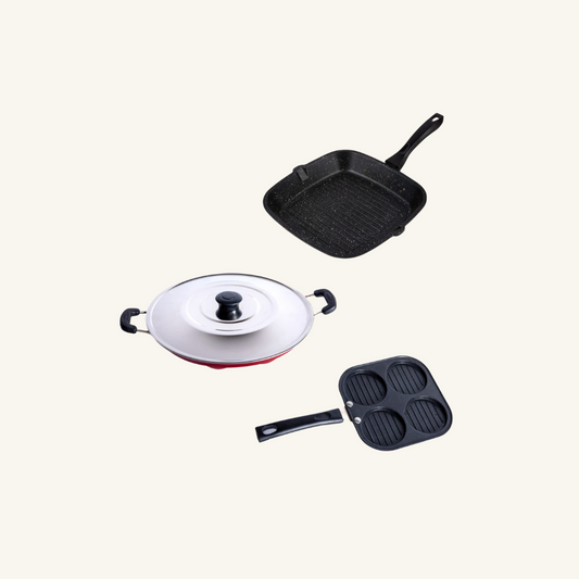 Grill Pan , Uttapam & Red Appam Combo