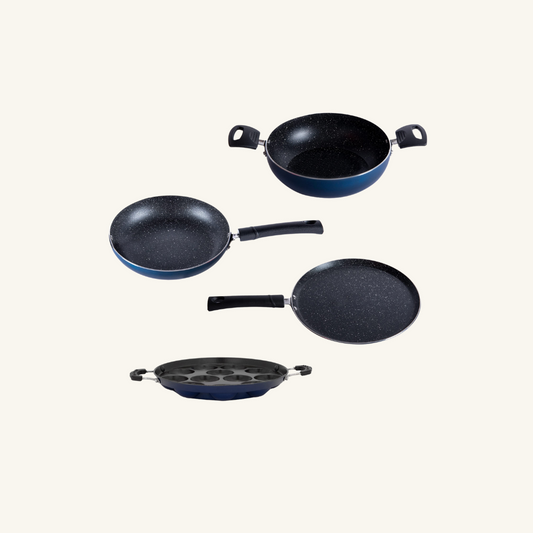 Non Stick Fry Pan , Appam , Kadai , Dosa Tawa Combo Set