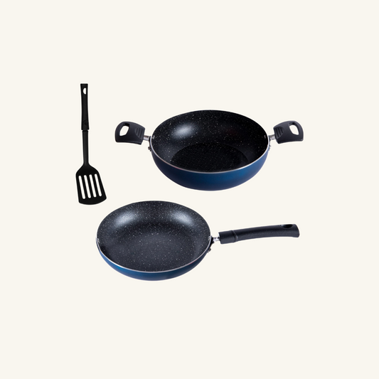 Non Stick Fry Pan , Kadai  Combo Set