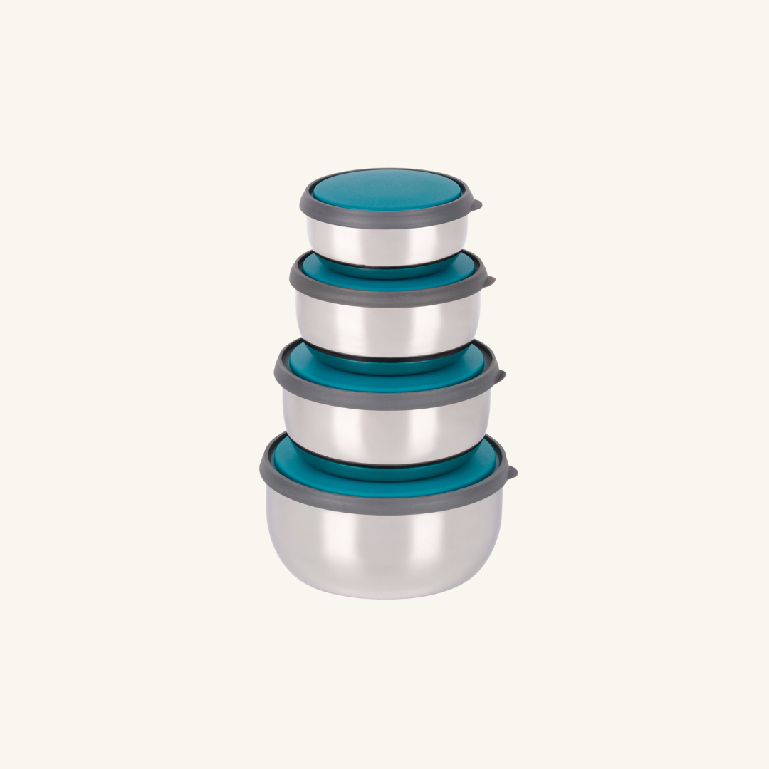 Green Mixing Bowls Set with Lid