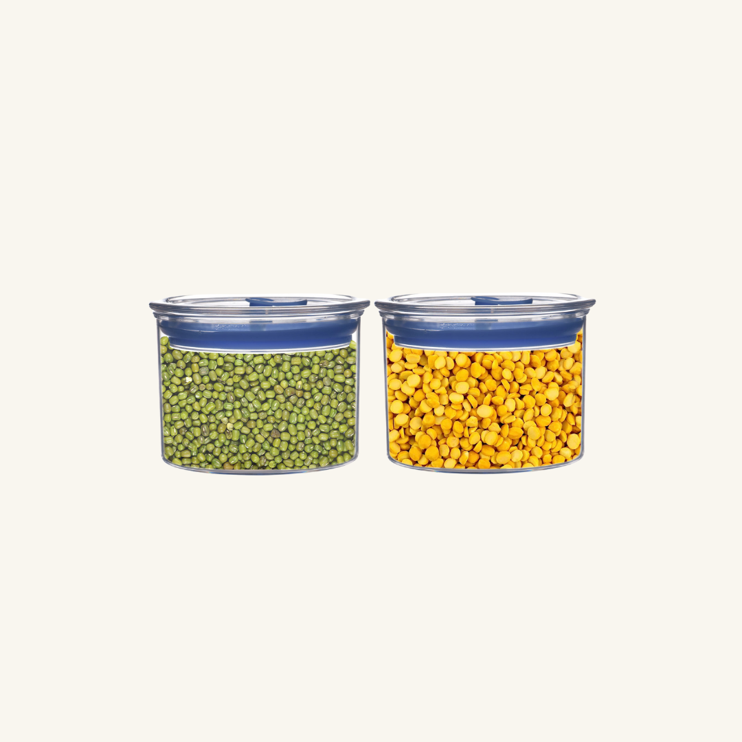 Orio Airtight Transparent Plastic Storage Container Square Blue 500ML