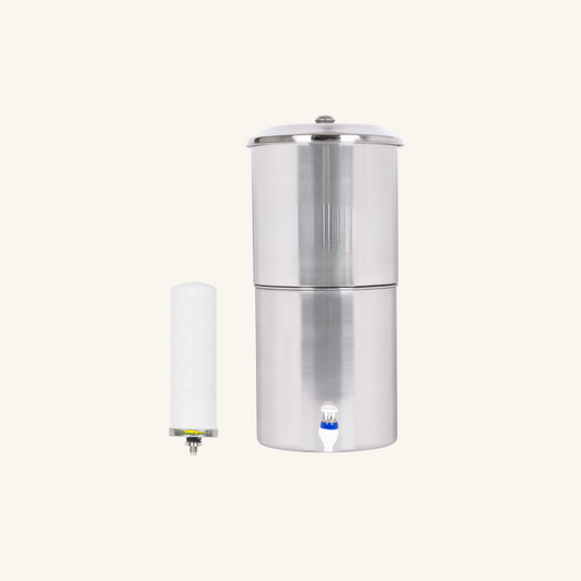 Stainless Steel Non Electric Water Filter with Long Ceramic Candle