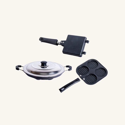 Non Stick Red Appam, Uttapam, Bread Toaster Combo