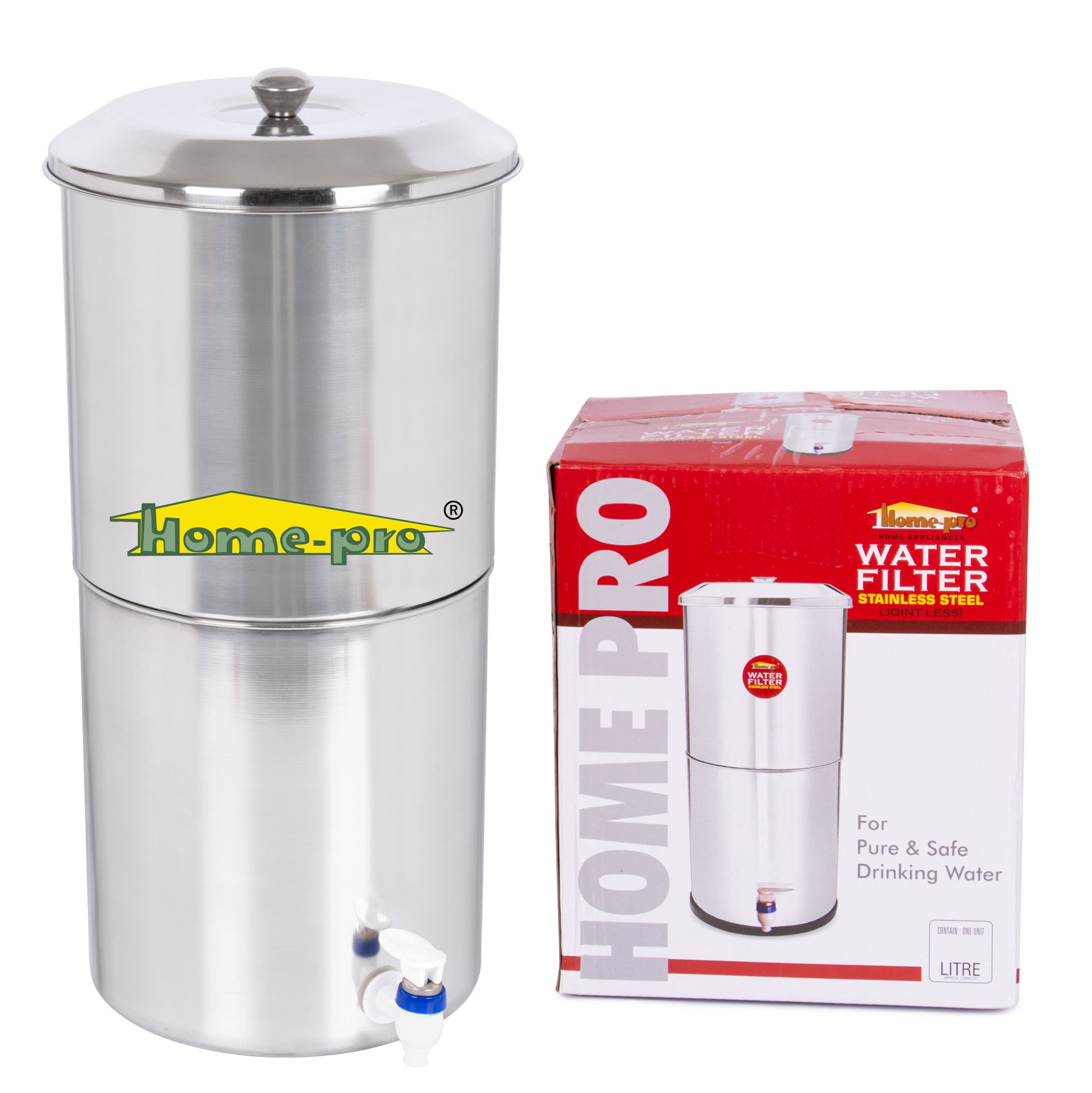 Stainless Steel Non Electric Water Filter with Ceramic Candle - Homeproindia.com