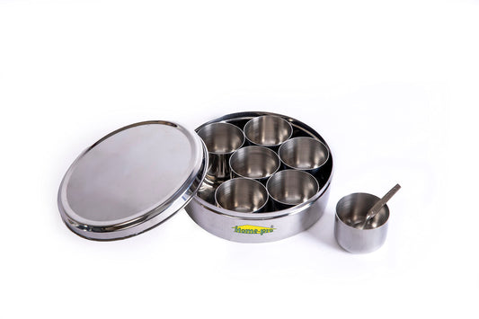 Masala Dabba Stainless steel Spices Container 20 CM - Homeproindia.com