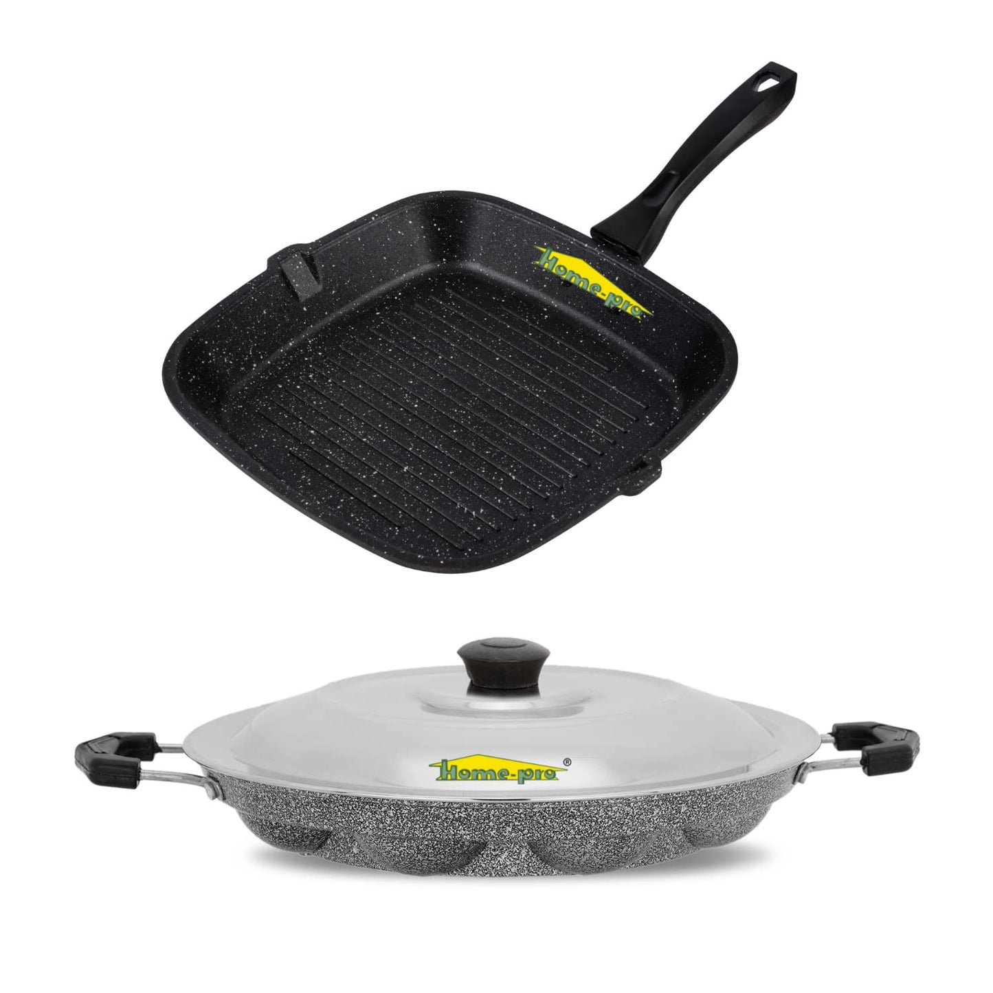 Grill Pan & Silver Appam Combo - Homeproindia.com