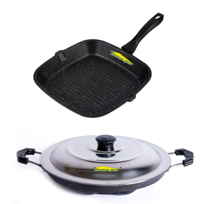 Grill Pan & Black Appam Combo - Homeproindia.com