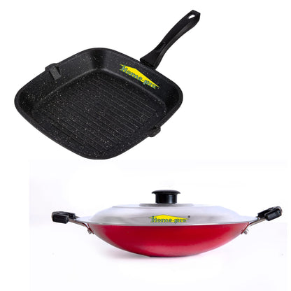 Grill Pan & Red Appa Chetty Combo - Homeproindia.com