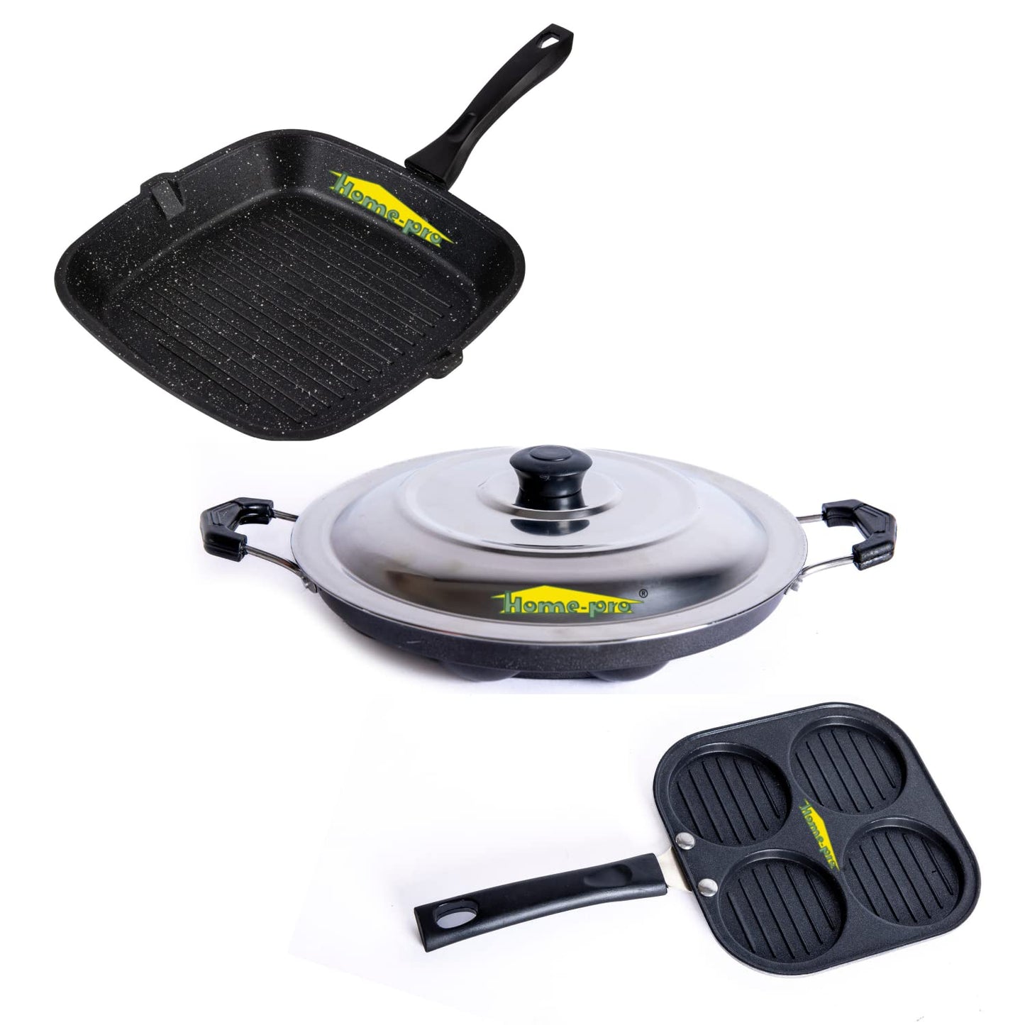 Grill Pan , Uttapam & Black Appam Combo - Homeproindia.com