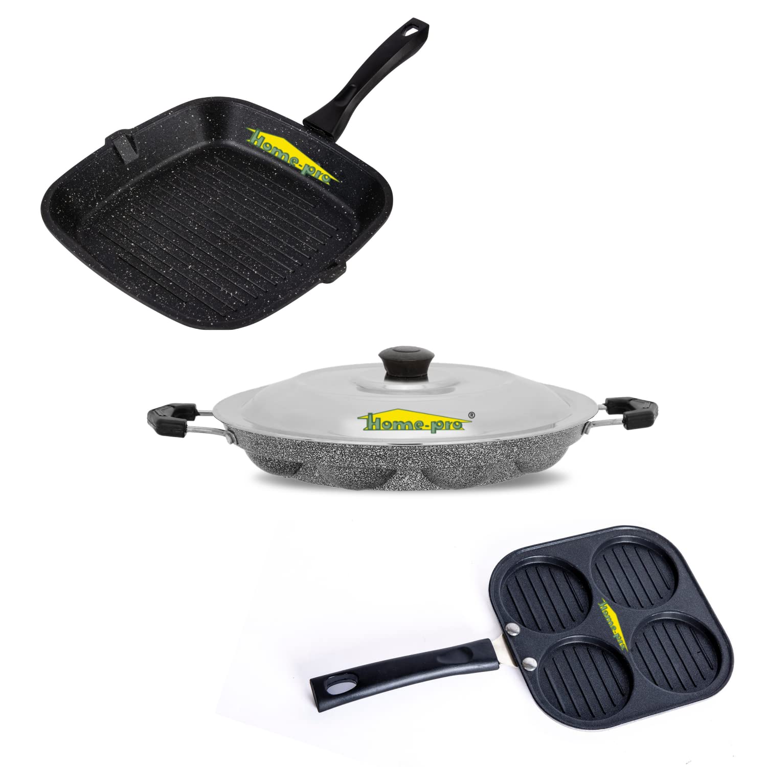 Grill Pan , Uttapam & Silver Appam Combo - Homeproindia.com