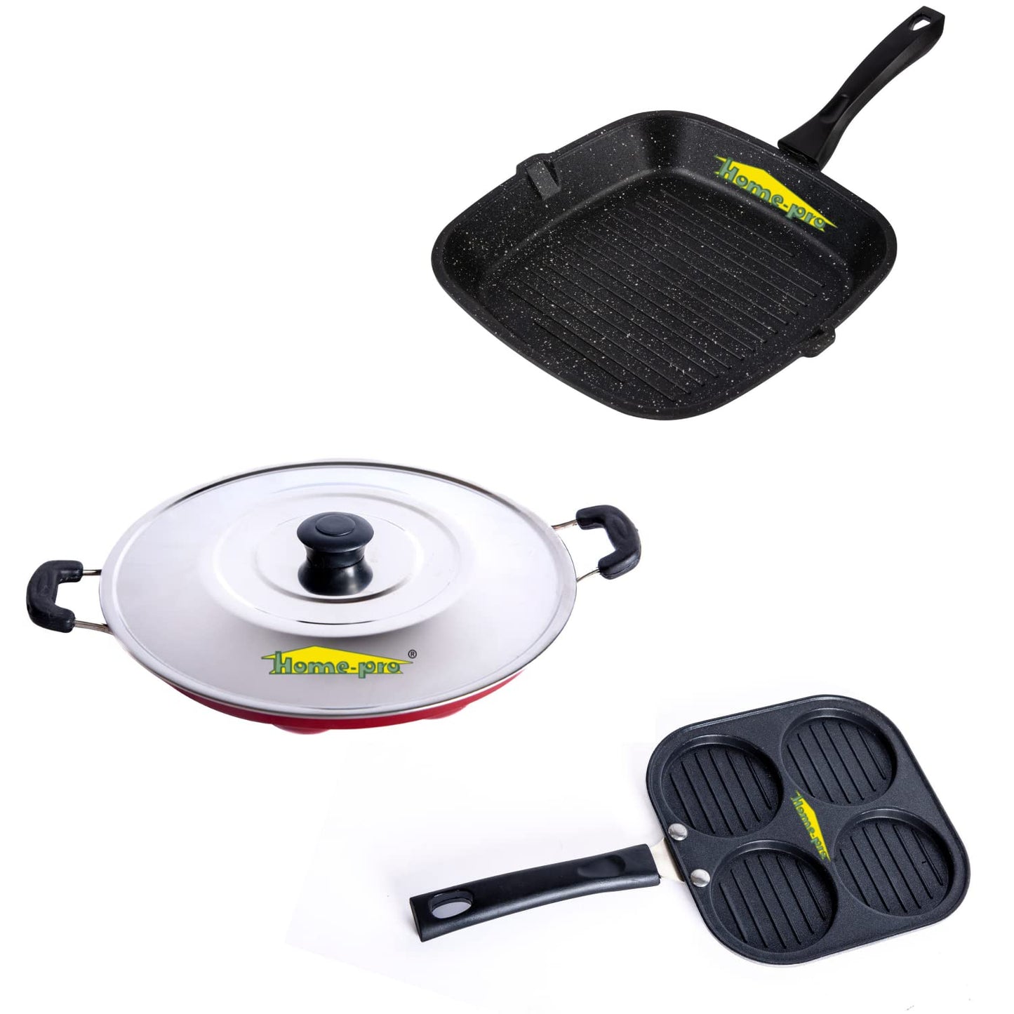 Grill Pan , Uttapam & Red Appam Combo - Homeproindia.com