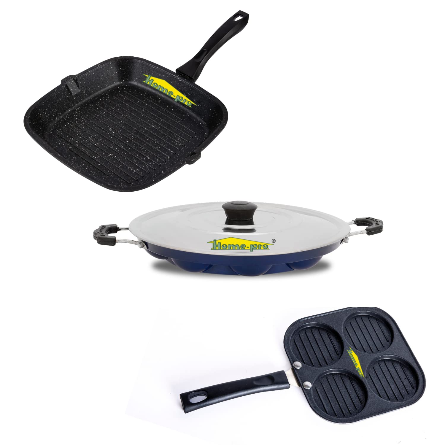 Grill Pan , Uttapam & Blue Appam Combo - Homeproindia.com