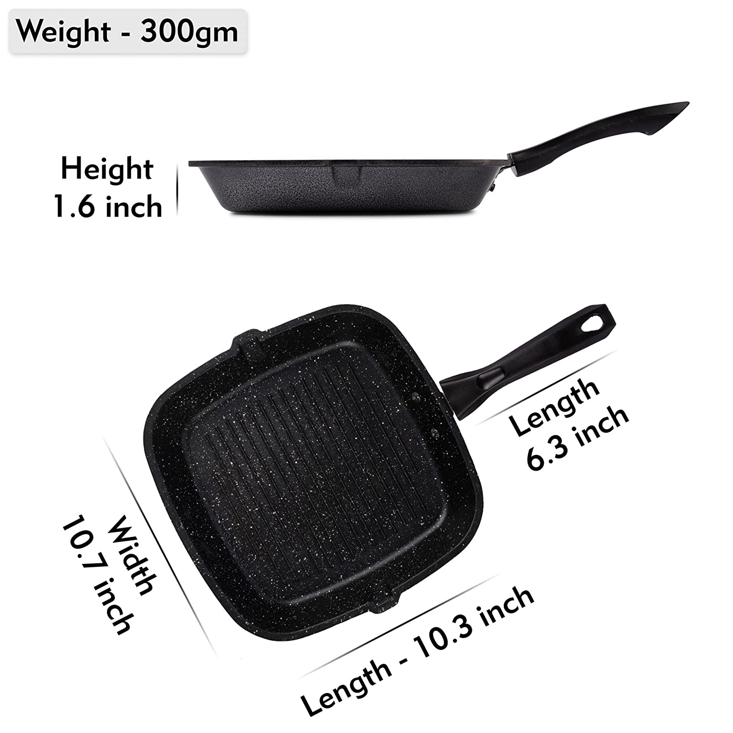 Grill Pan , Black Dosa Tawa & Black Appam Combo - Homeproindia.com