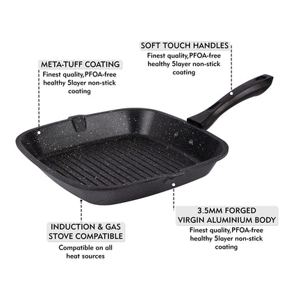 Aluminium Non-Stick Grill Pan - Homeproindia.com