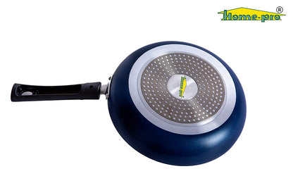 Non-Stick Blue Fry Pan with Glass lid 3mm - Homeproindia.com