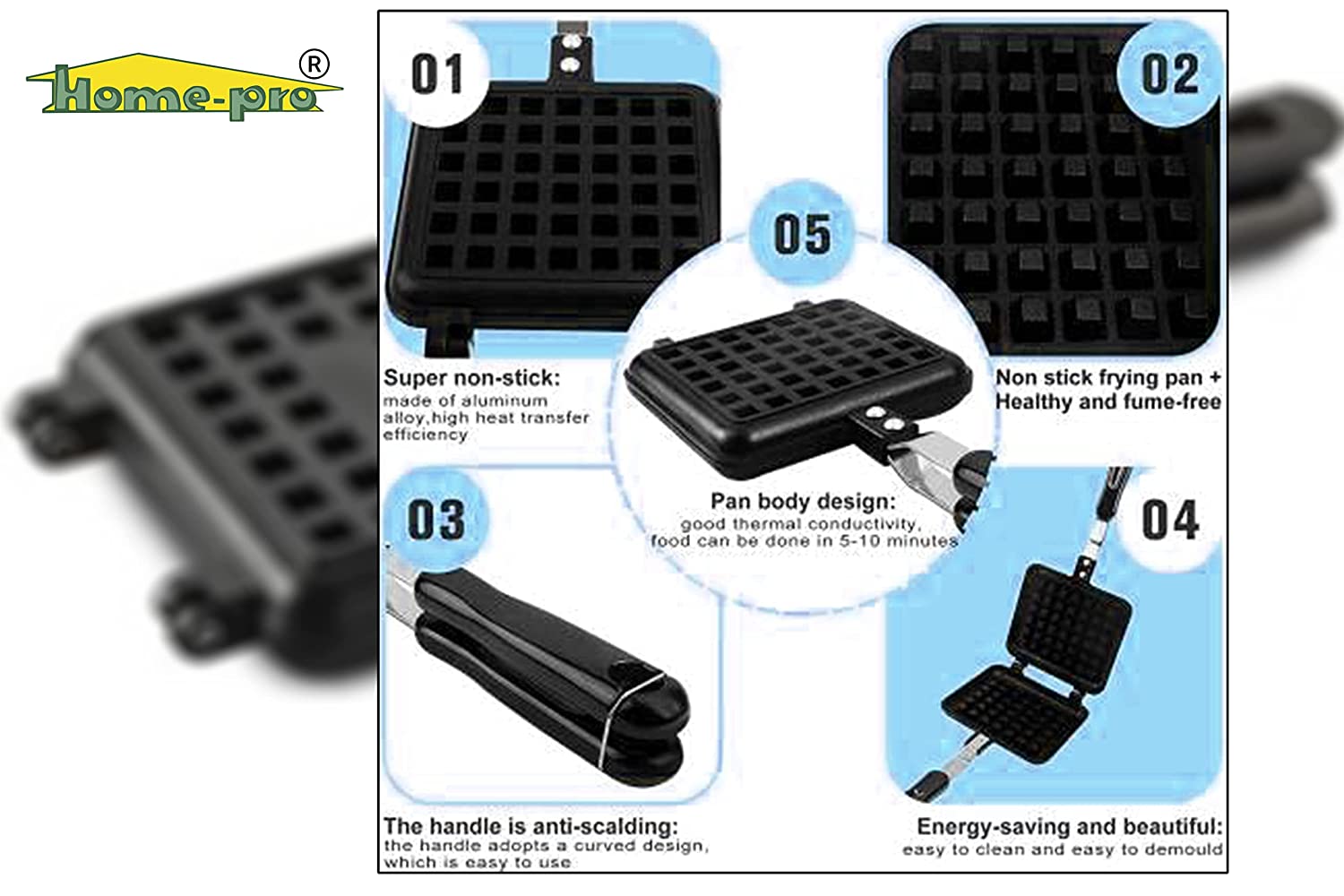 Non Stick Waffle Maker - Homeproindia.com