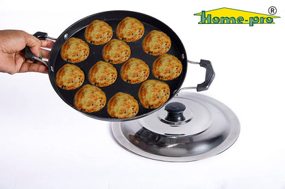 Non Stick Appam with Steel Lid Pack of 1 - Homeproindia.com