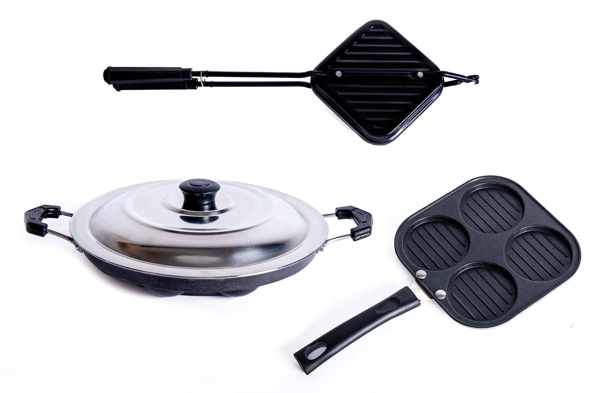 Non Stick Appam, Mini Uttapam Gas Toaster Combo - Homeproindia.com