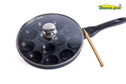 Non Stick Appam with glass lid Mini Uttapam, Dosa Tawa Combo - Homeproindia.com