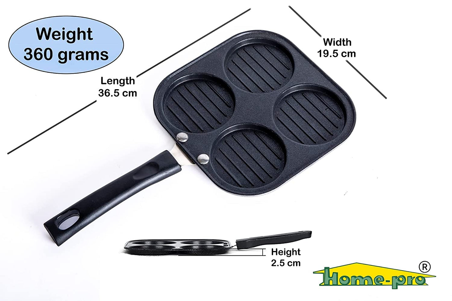 Non Stick Black Appam, Uttapam, Waffle Maker Combo - Homeproindia.com