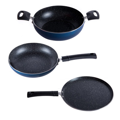 Non Stick Fry Pan , Kadai , Dosa Tawa Combo Set - Homeproindia.com