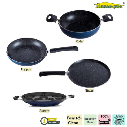 Non Stick Fry Pan , Appam , Kadai , Dosa Tawa Combo Set - Homeproindia.com