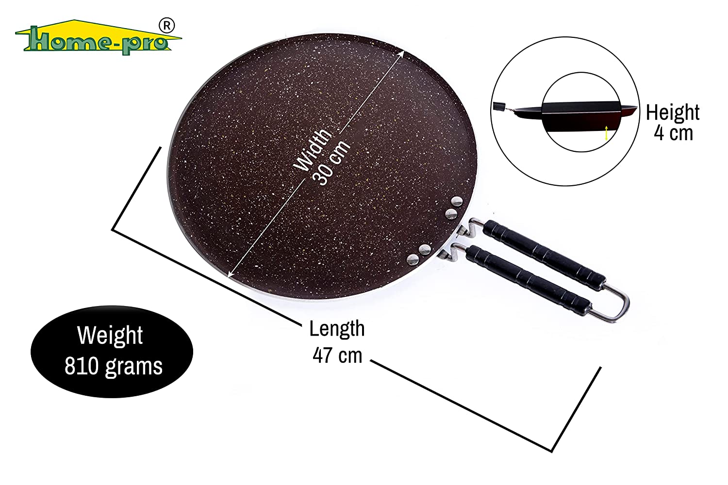 Non-Stick Roti Tawa 28cm Diameter - Homeproindia.com